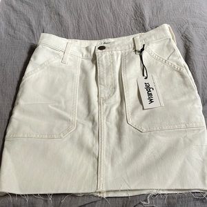Women’s white wrangler jean skirt